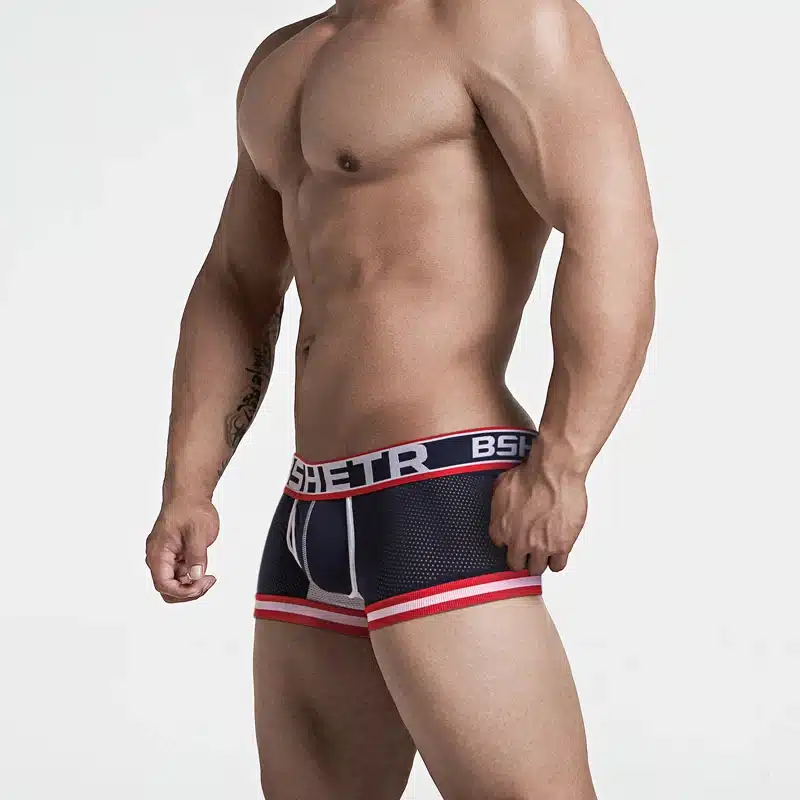 Super Hot Sexy Men Underwear Boxers New Mesh Boxer shorts Men Pants Trunks Underpants Cueca Bottom Cotton Male Panties 2018 24