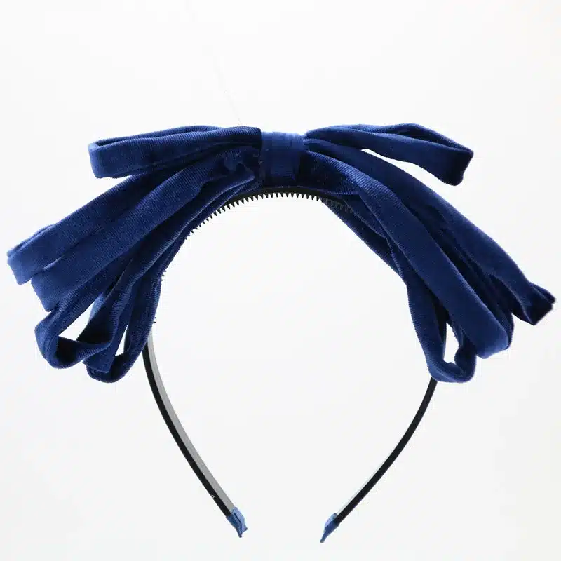 2018 new fashion rich velvet bow hairband children fashion hair accessories with plastic band 12