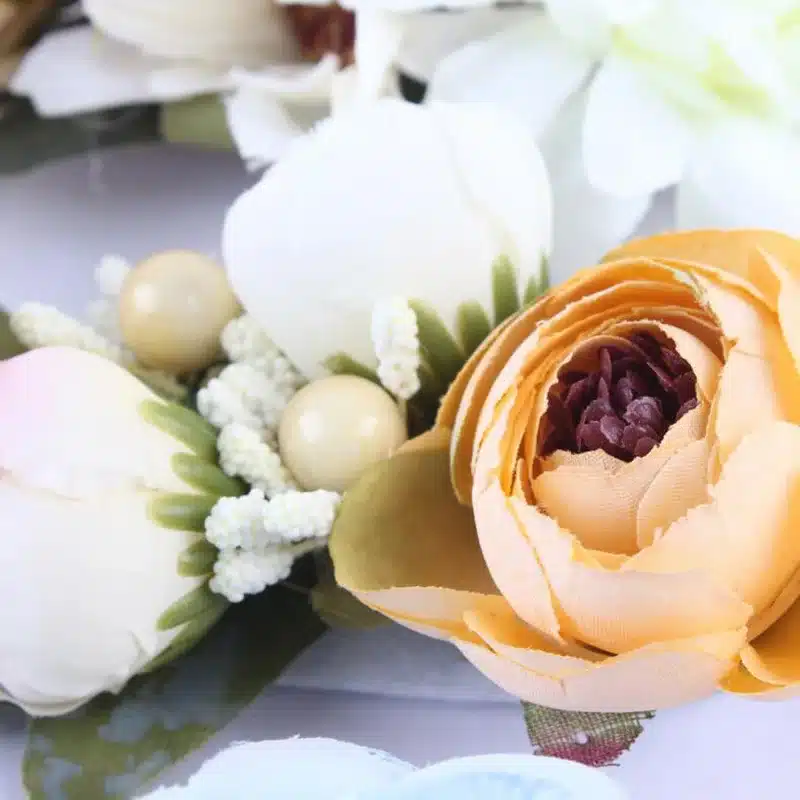 3 Pcs/Set Newborn Flower Headband Nylon Faux Flower Party Flowers Hair Bands Newborn Headwear Photography Props Hair Accessories 23