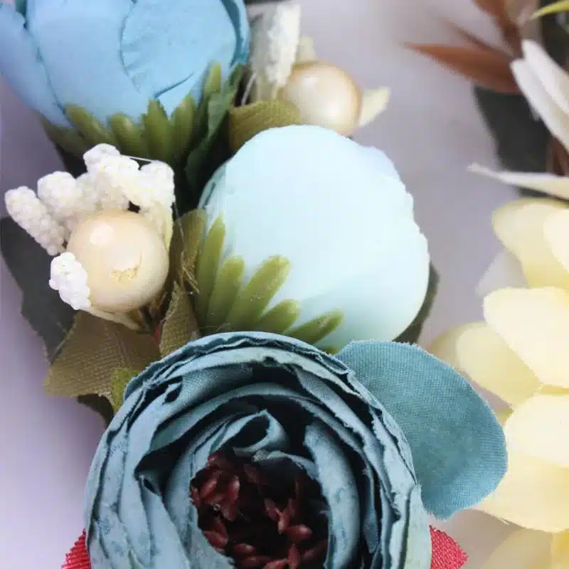3 Pcs/Set Newborn Flower Headband Nylon Faux Flower Party Flowers Hair Bands Newborn Headwear Photography Props Hair Accessories 26