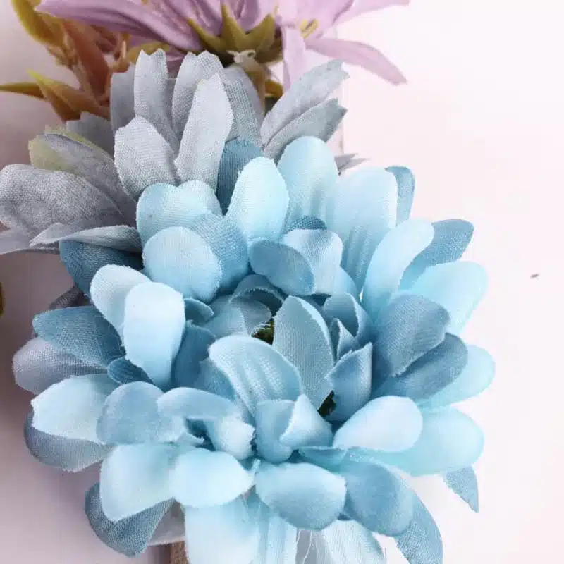 3 Pcs/Set Newborn Flower Headband Nylon Faux Flower Party Flowers Hair Bands Newborn Headwear Photography Props Hair Accessories 28