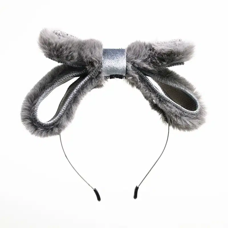 NEW WINTER STYLE fake rabbit fur double bow huge bow girls hair accessories hairbands 10