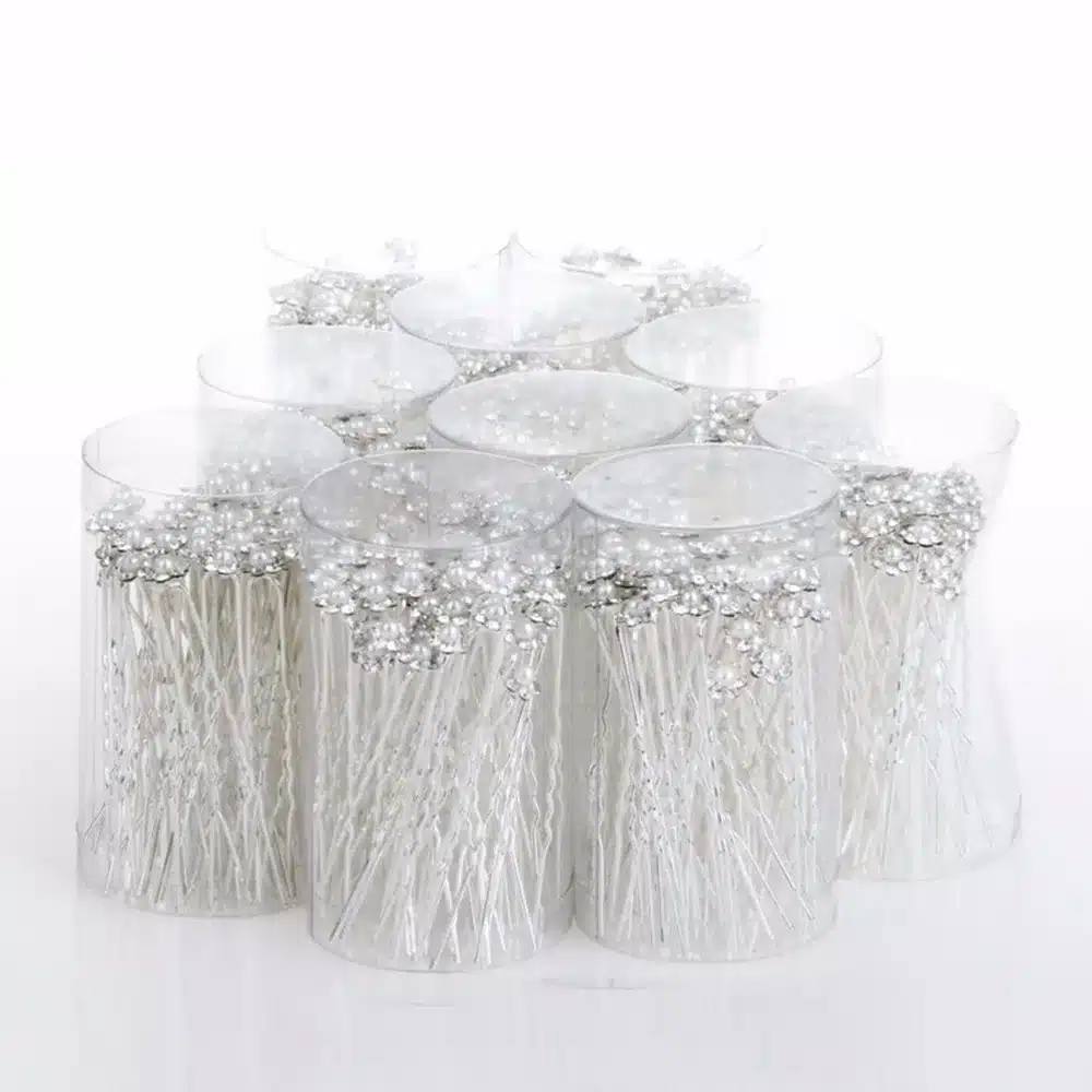 imixlot Wedding Hair Pins Simulated Pearl Flower Bridal Hairpins Bridesmaid Hair Clips Women Hair Jewelry Accessories 40 PCS 14