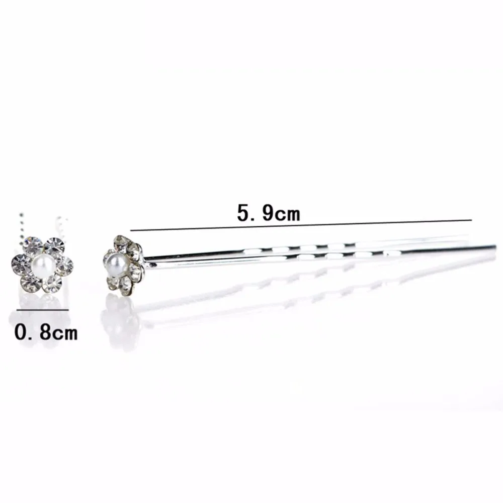 imixlot Wedding Hair Pins Simulated Pearl Flower Bridal Hairpins Bridesmaid Hair Clips Women Hair Jewelry Accessories 40 PCS 19