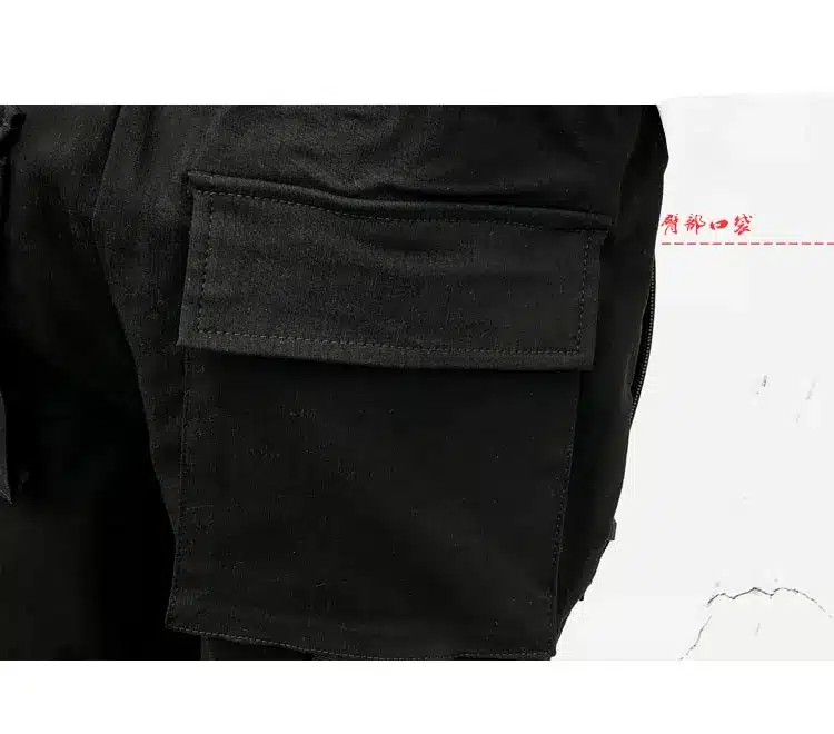 Men Multi-pocket Elastic Waist Design Harem Pant Street Punk Hip Hop Casual Trousers Joggers Male Dancing Pant 13