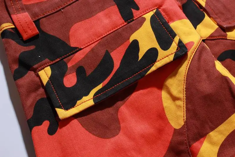 Camouflage Men's Cargo Pants Full Length 2017 Spring Multy Camo Hip Hop Pants Men Women Streetwear Toursers Men 8 Colors 32
