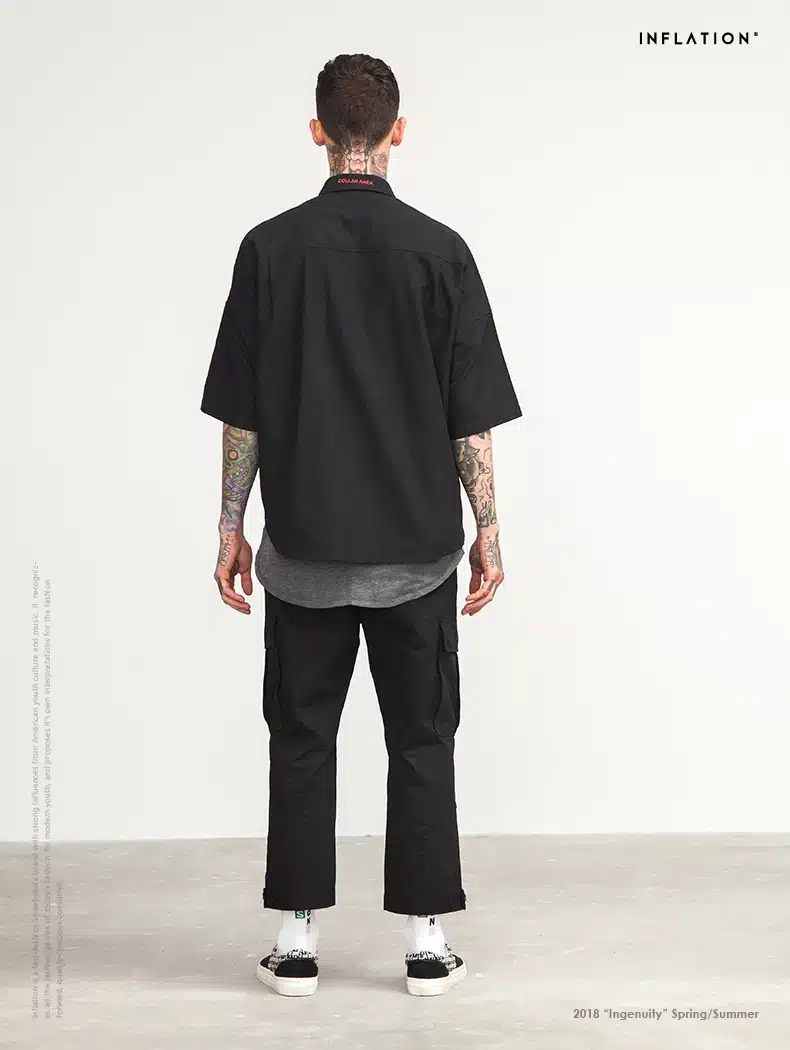 INFLATION Male Jogger Casual Plus Size Cotton Trousers Multi Pocket Military Style Army Green Orange Men's Cargo Pants 8403S 25