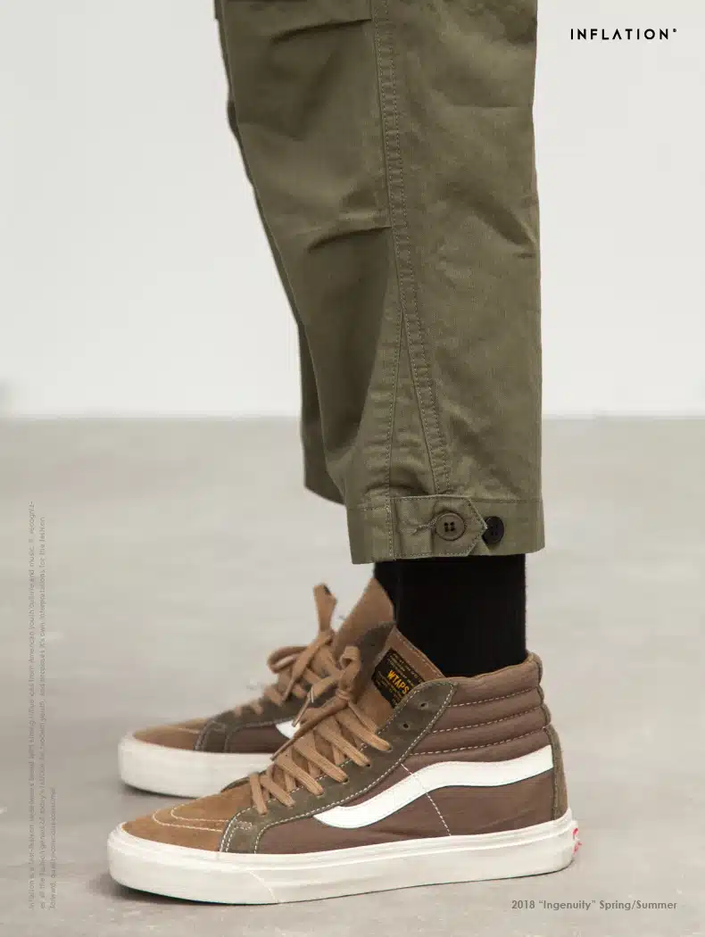 INFLATION Male Jogger Casual Plus Size Cotton Trousers Multi Pocket Military Style Army Green Orange Men's Cargo Pants 8403S 36