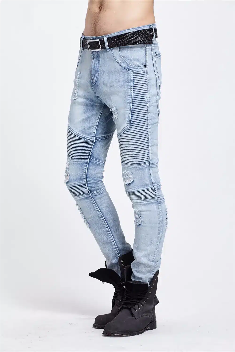 2017 hip-hop Men Jeans masculina Casual Denim distressed Men's Slim Jeans pants Brand Biker jeans skinny rock ripped jeans homme 15