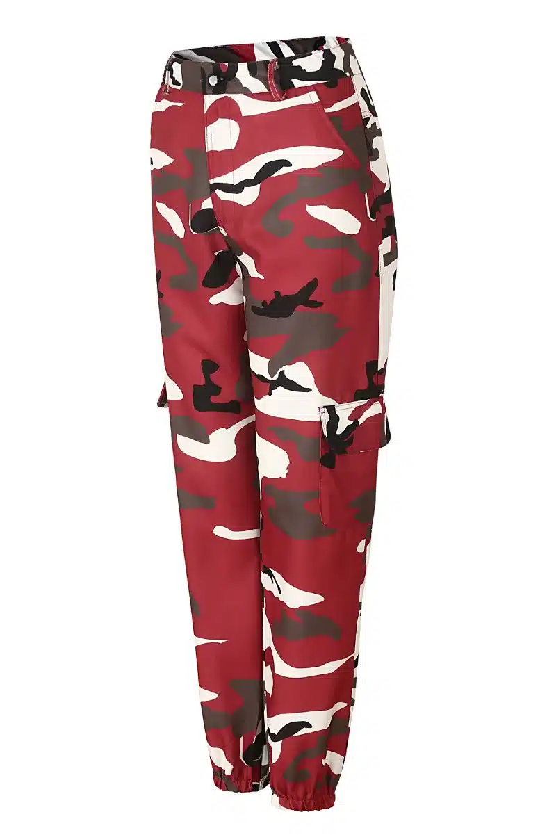 Women Spring Red Camouflage Pants Fashion Street Jean Trousers Pantalon Mujer Pencil Demin Military Pencil Pants 14