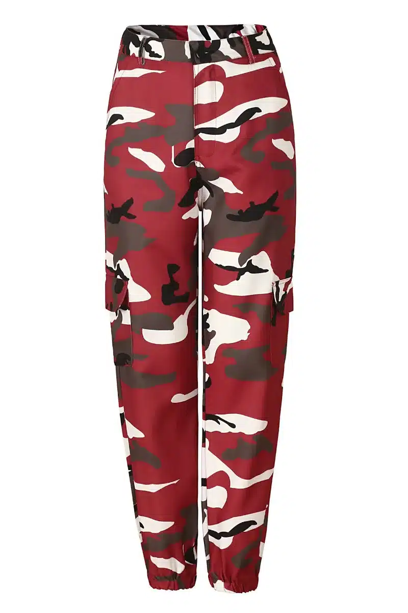 Women Spring Red Camouflage Pants Fashion Street Jean Trousers Pantalon Mujer Pencil Demin Military Pencil Pants 15