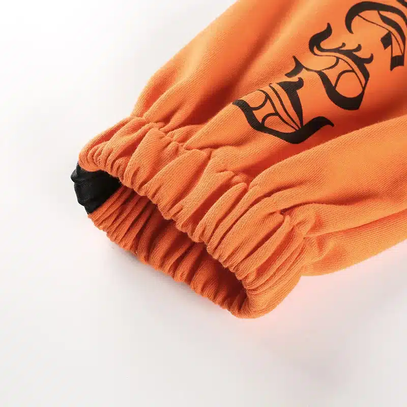 Women Loose Sweatpants Harajuku Trousers 2018 Autumn Female Orange Letter Printed Joggers Pants Hip Hop Dance Pants Plus Size 24