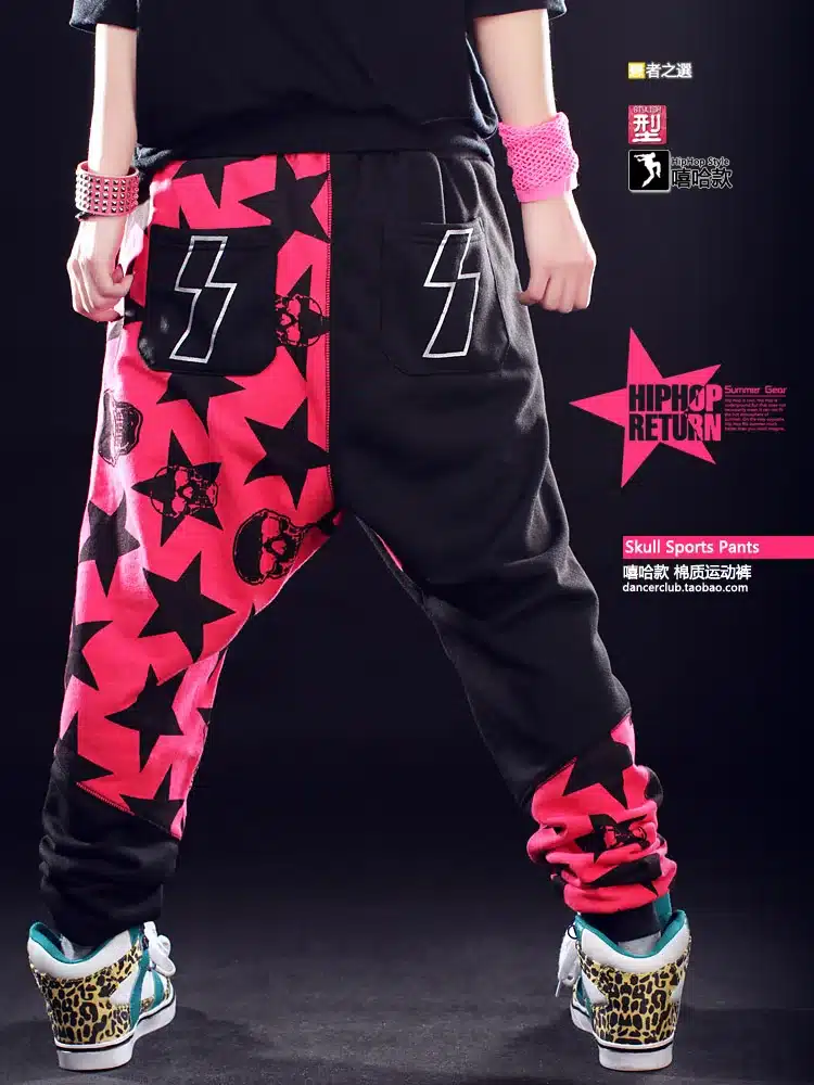 Fashion Brand Harem Hip Hop Dance pants Kids Adult Stars patchwork candy pentastar sweatpants Panelled Spliced skull punk pants 5