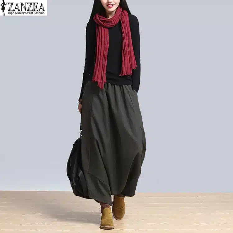 S-5XL ZANZEA Women High Waist Loose Casual Retro Solid Cross-Pants Hip Hop Long Pants Wide Leg Plus Size Baggy Pants 2018 NEW 10