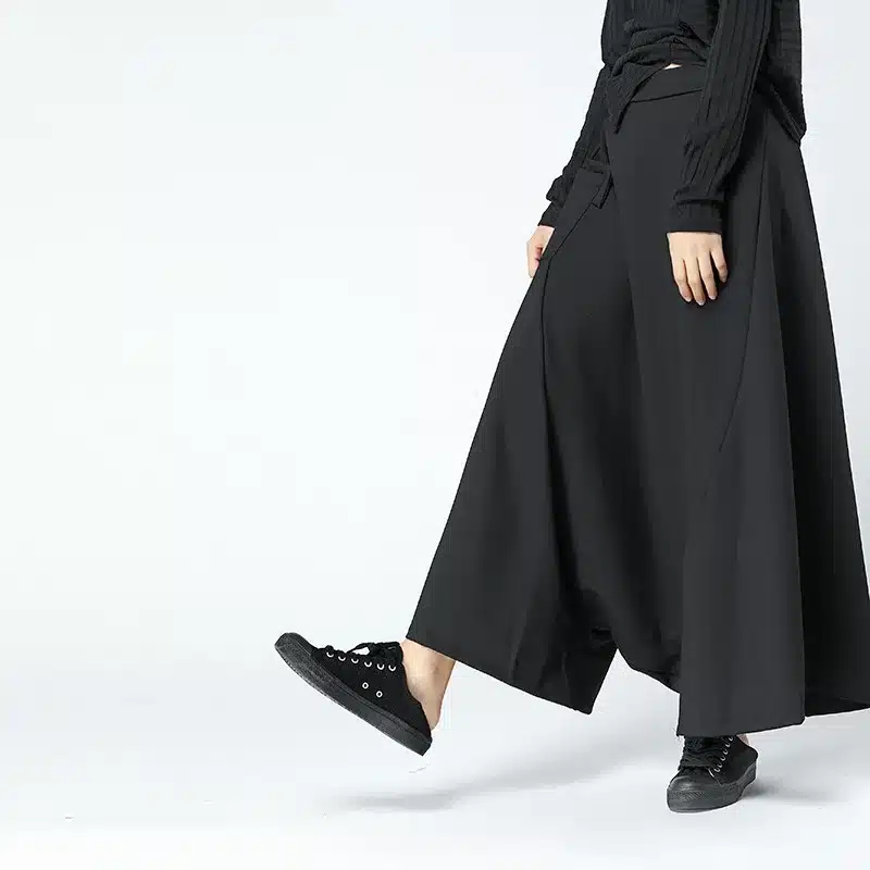 CHICEVER Winter Black High Waist Trousers For Women Pant Loose Big Size Elastic Flare Female Pants Fashion Casual 2018 11