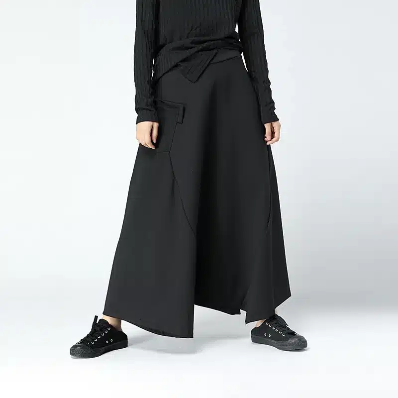 CHICEVER Winter Black High Waist Trousers For Women Pant Loose Big Size Elastic Flare Female Pants Fashion Casual 2018 12