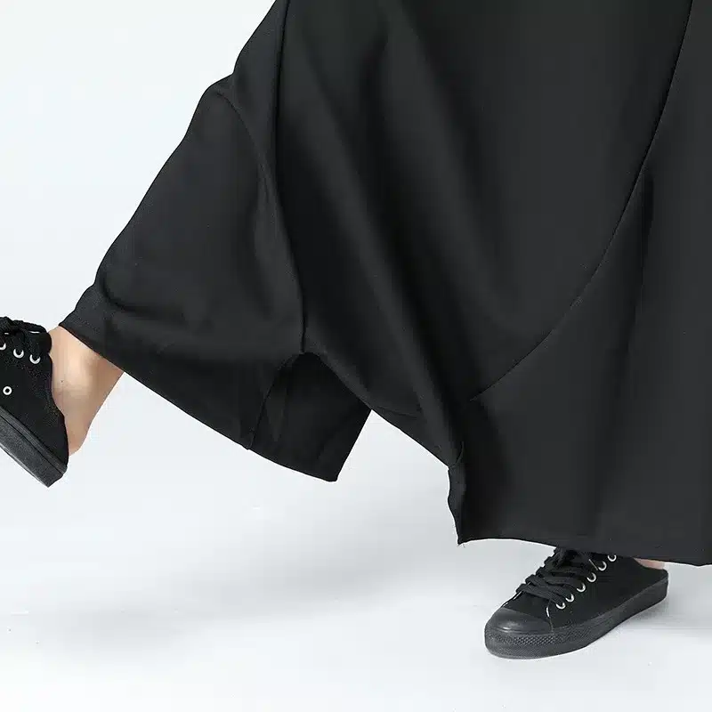 CHICEVER Winter Black High Waist Trousers For Women Pant Loose Big Size Elastic Flare Female Pants Fashion Casual 2018 14