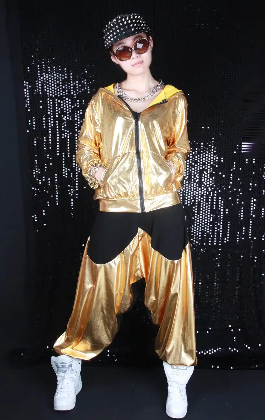 Kids Adults loose Harem Hip Hop Dance Pants casual Sweatpants Costumes female men unisex wear neon patchwork spliced jazz Pants 7