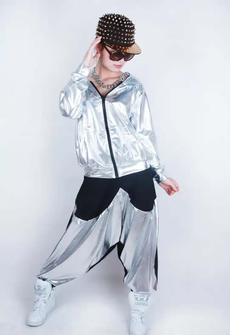 Kids Adults loose Harem Hip Hop Dance Pants casual Sweatpants Costumes female men unisex wear neon patchwork spliced jazz Pants 19