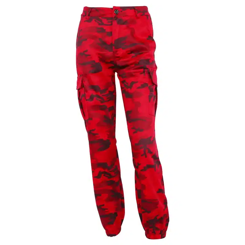 Women Spring Red Camouflage Pants Fashion Street Jean Trousers Pantalon Mujer Pencil Demin Military Pencil Pants 8