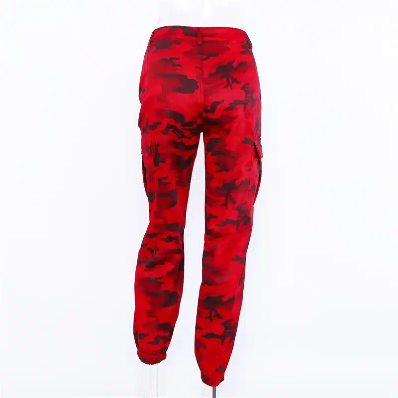 Women Spring Red Camouflage Pants Fashion Street Jean Trousers Pantalon Mujer Pencil Demin Military Pencil Pants 9