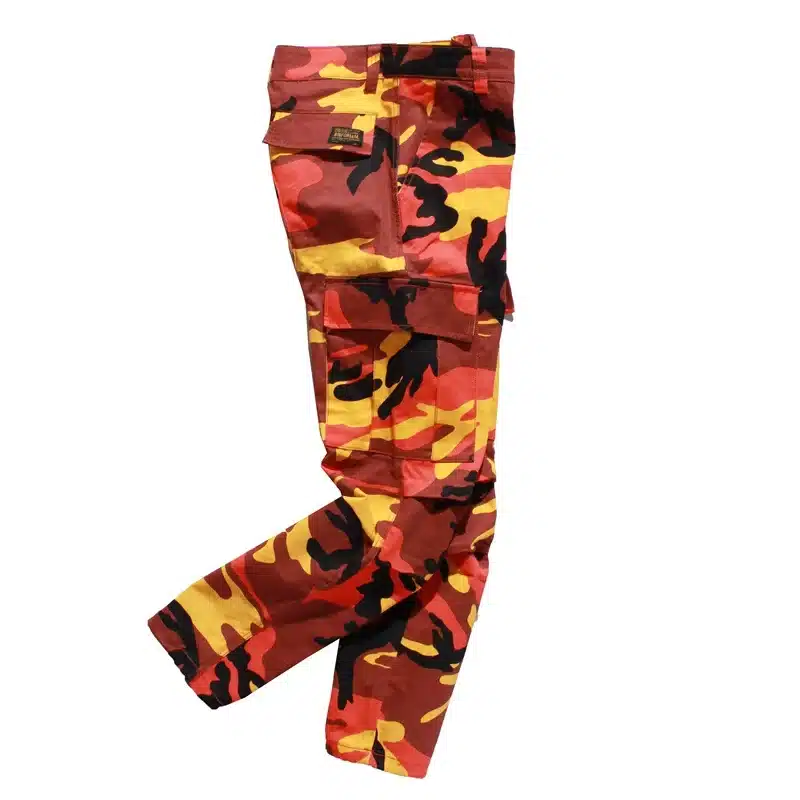 Orange Pink Camouflage Cargo Pants Men Women 2017 High Quality Hip Hop Streetwear Joggers Pants Couple Camo Sweatpants Clothes 23