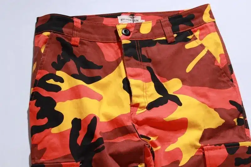 Orange Pink Camouflage Cargo Pants Men Women 2017 High Quality Hip Hop Streetwear Joggers Pants Couple Camo Sweatpants Clothes 25