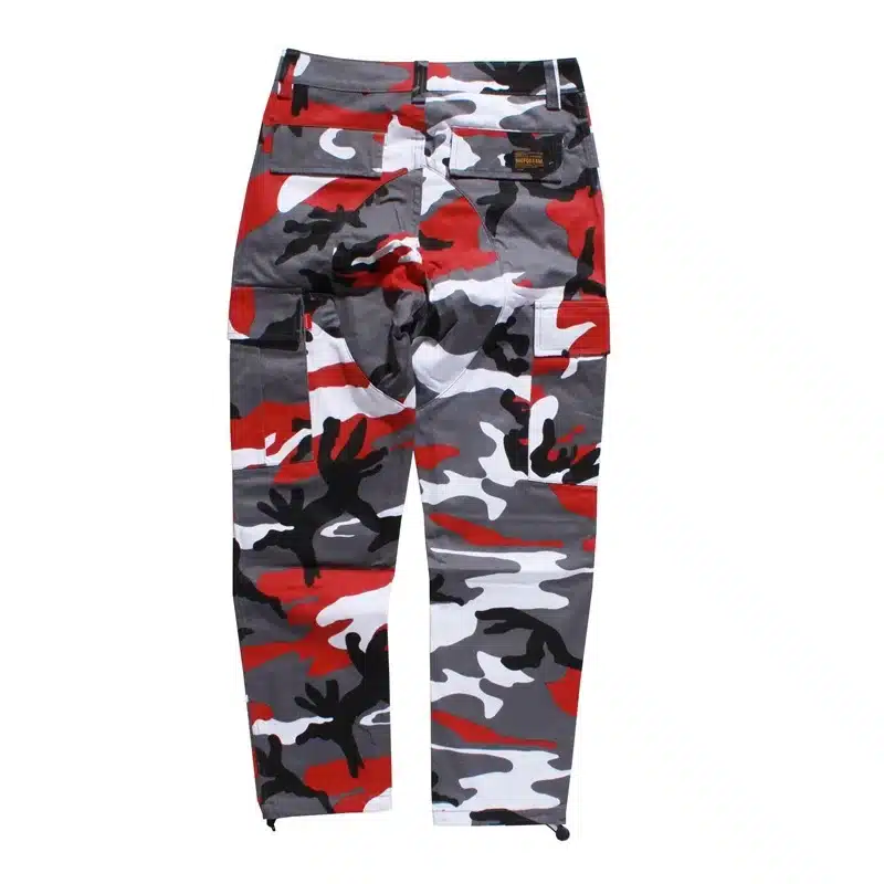 Orange Pink Camouflage Cargo Pants Men Women 2017 High Quality Hip Hop Streetwear Joggers Pants Couple Camo Sweatpants Clothes 32