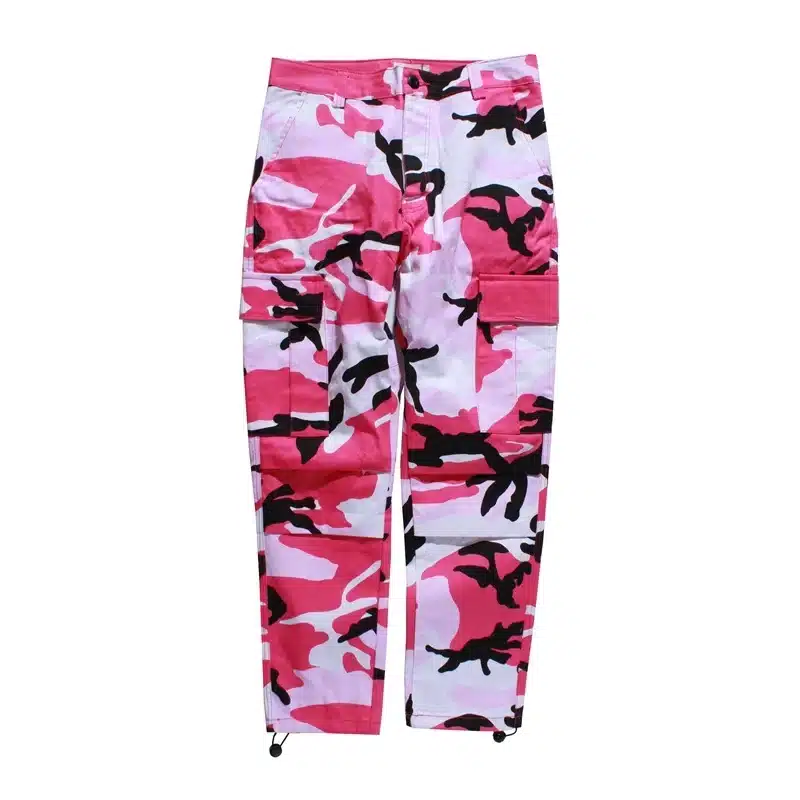 Orange Pink Camouflage Cargo Pants Men Women 2017 High Quality Hip Hop Streetwear Joggers Pants Couple Camo Sweatpants Clothes 34