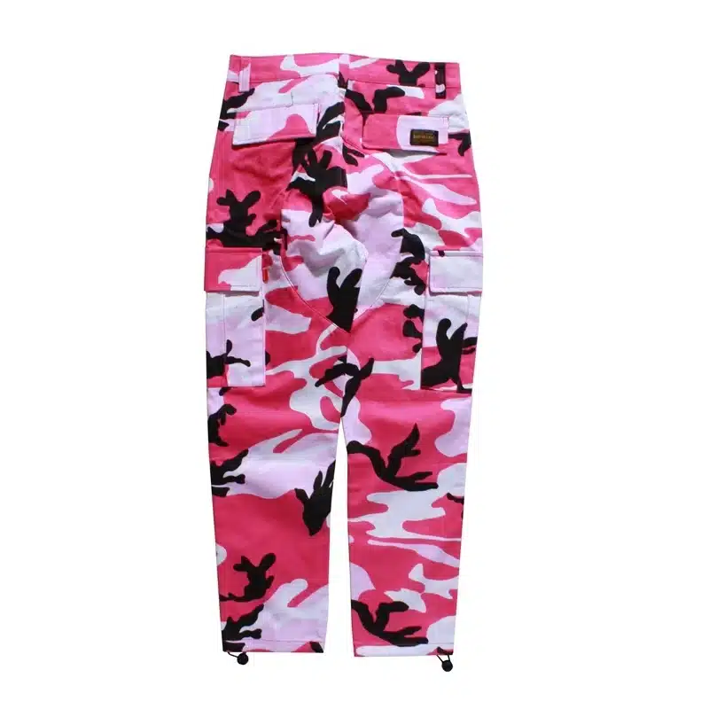 Orange Pink Camouflage Cargo Pants Men Women 2017 High Quality Hip Hop Streetwear Joggers Pants Couple Camo Sweatpants Clothes 35
