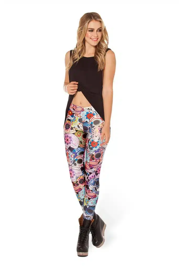 2016 3D Candy Skull Women Legging Womens Leggings Jeggings Legings Sexy Legging Pants Legins Sexy Printed Leggings DDK030210 7
