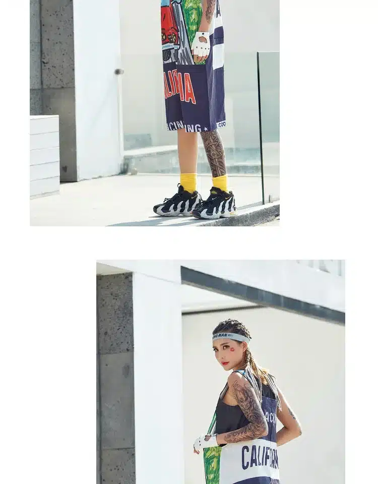 Pre-Sale 2018 Women Jumpsuits Overalls Off The Shoulder Strap Suspender Pants RACING Printed Hip Hop Dance Rompers Streetwear 15