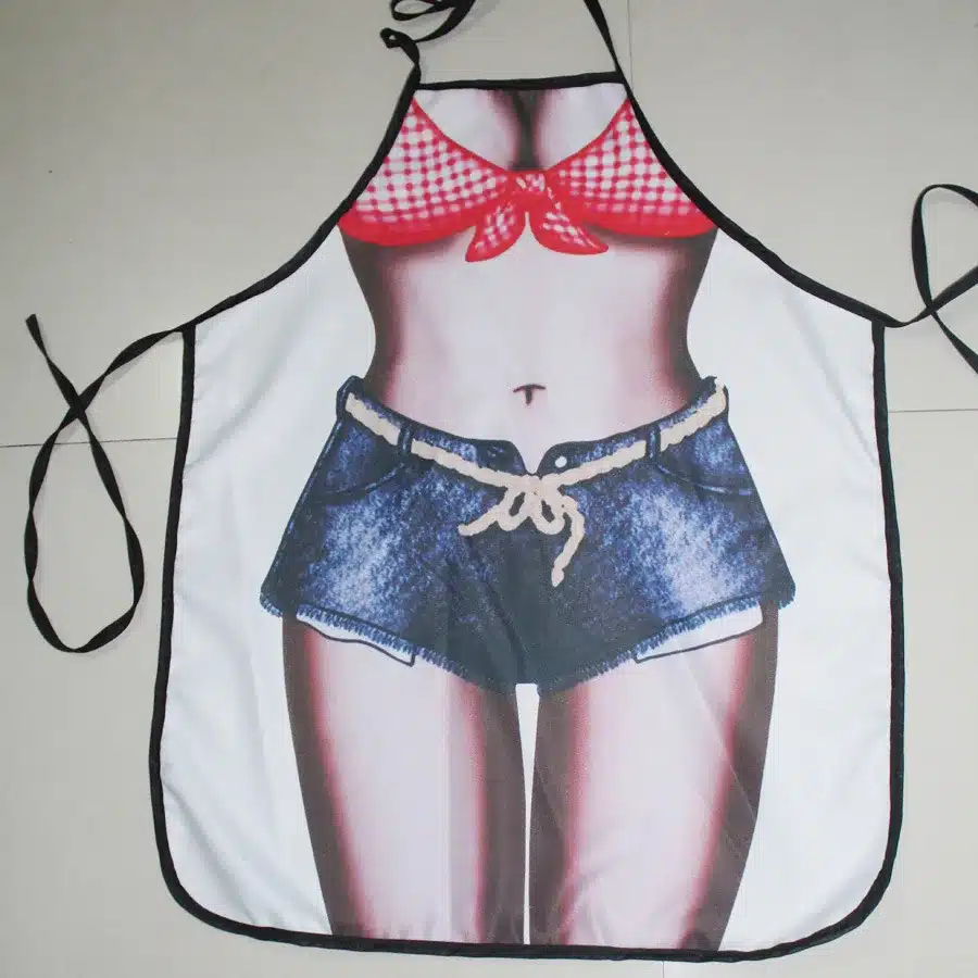 1PC Sexy Novelty Apron Sexy Kitchen Aprons for Women Funny Naked BBQ Party Bar Aprons Cooking Apron Waiter Cooking Tools NF 001 3