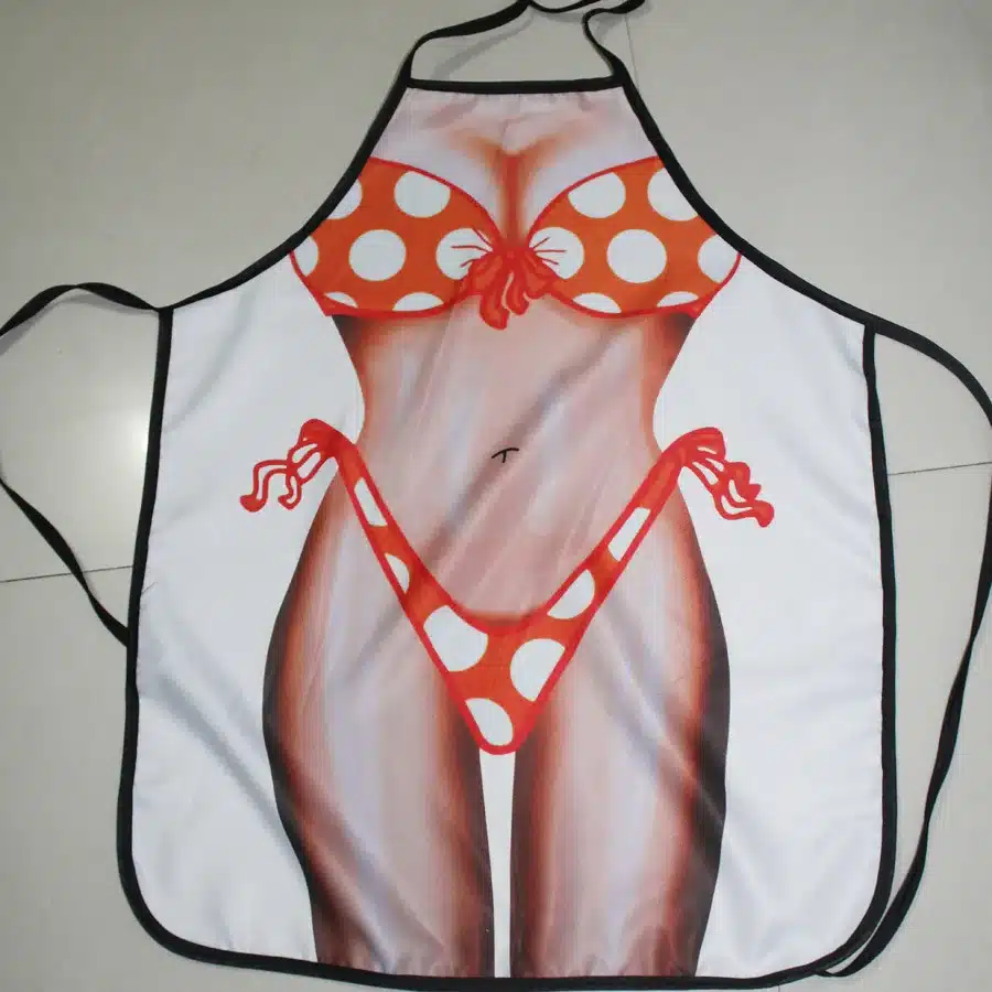 1PC Sexy Novelty Apron Sexy Kitchen Aprons for Women Funny Naked BBQ Party Bar Aprons Cooking Apron Waiter Cooking Tools NF 001 4