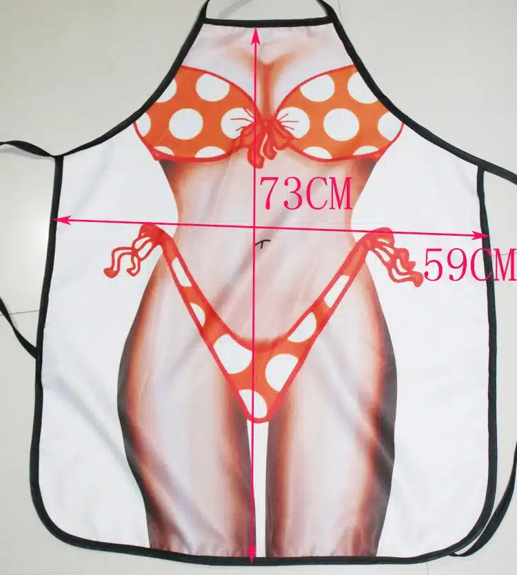 1PC Sexy Novelty Apron Sexy Kitchen Aprons for Women Funny Naked BBQ Party Bar Aprons Cooking Apron Waiter Cooking Tools NF 001 5