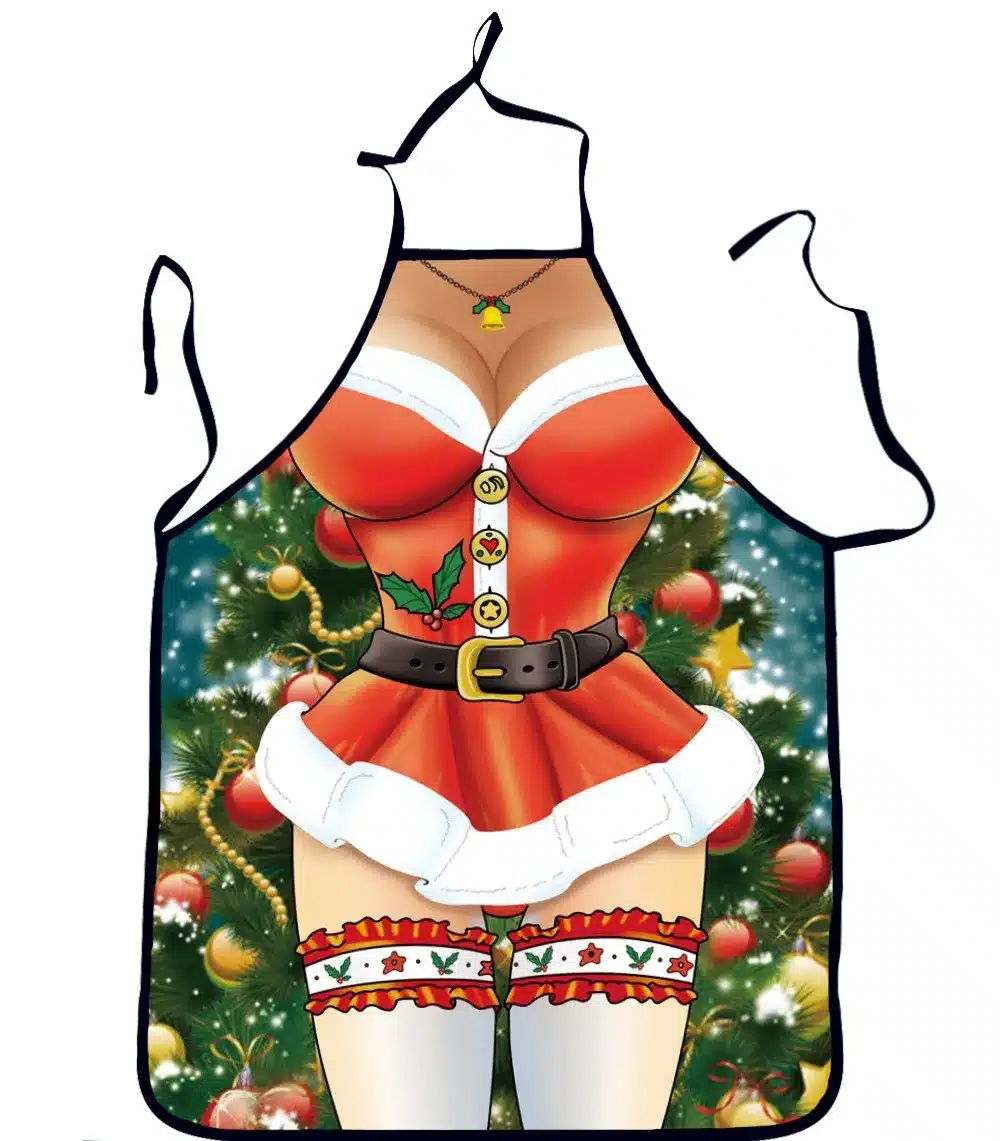 2017 Funny Printed Personality Aprons Christmas Santa Anime Cartoon Sex Lady Cooking Apron Creative Character Series 11