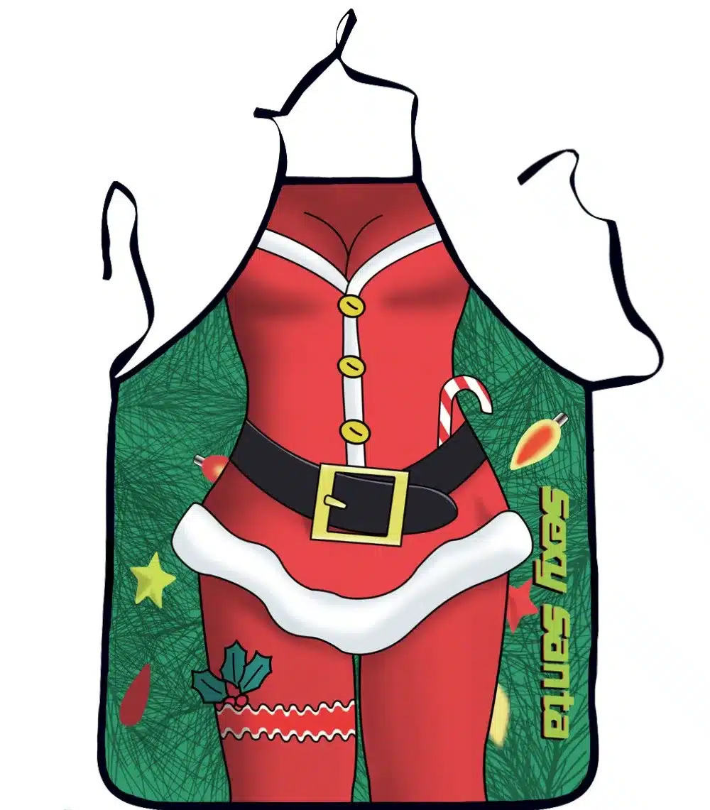 2017 Funny Printed Personality Aprons Christmas Santa Anime Cartoon Sex Lady Cooking Apron Creative Character Series 12