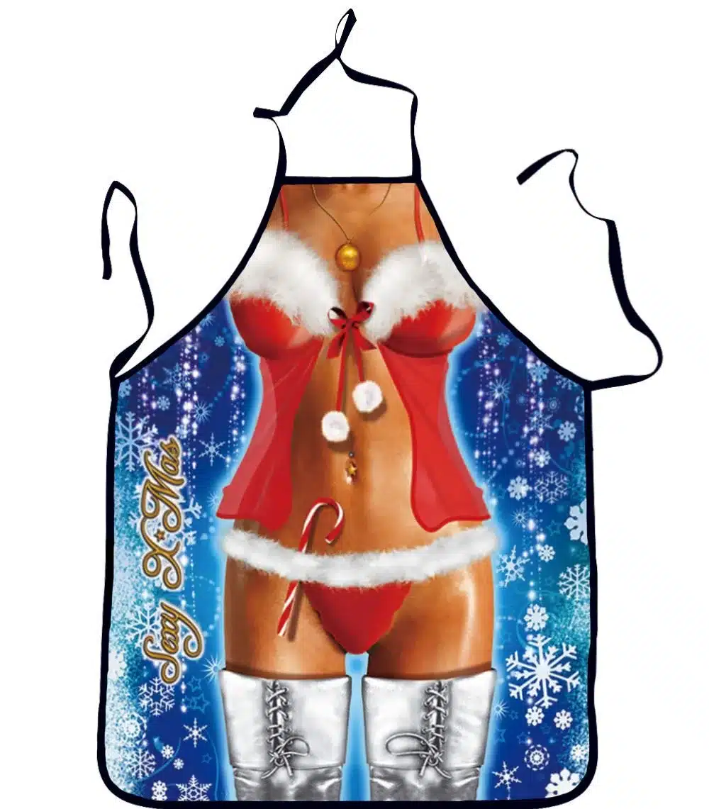 2017 Funny Printed Personality Aprons Christmas Santa Anime Cartoon Sex Lady Cooking Apron Creative Character Series 13