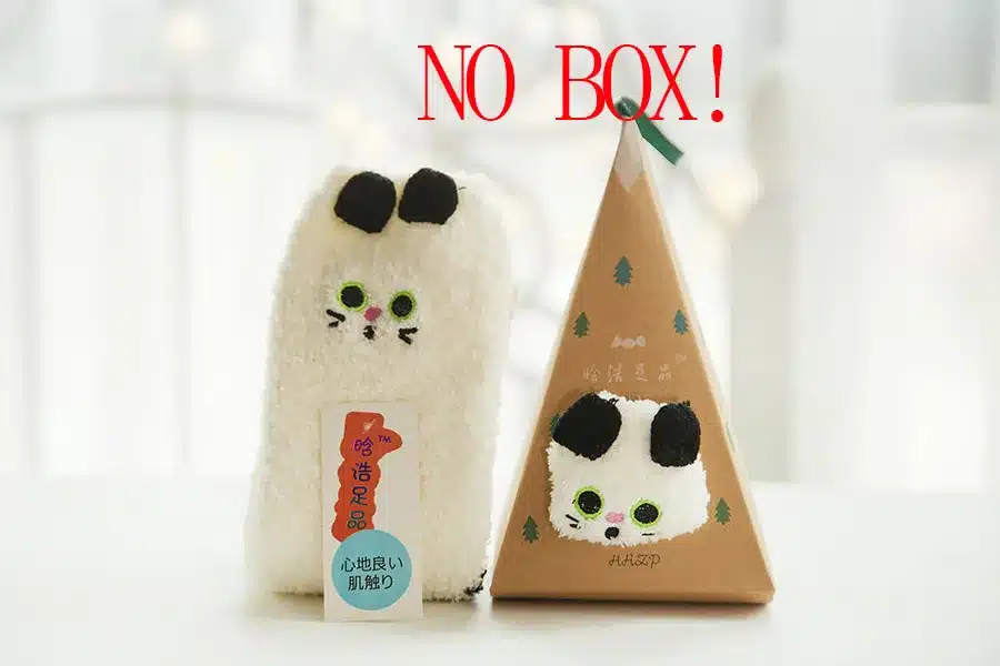 No Gift Box Winter Cute Kawaii Socks meias Cartoon 3D Animals Elk Sheep Panda Funny Socks Women Warm Christmas Socks NO gift box 15