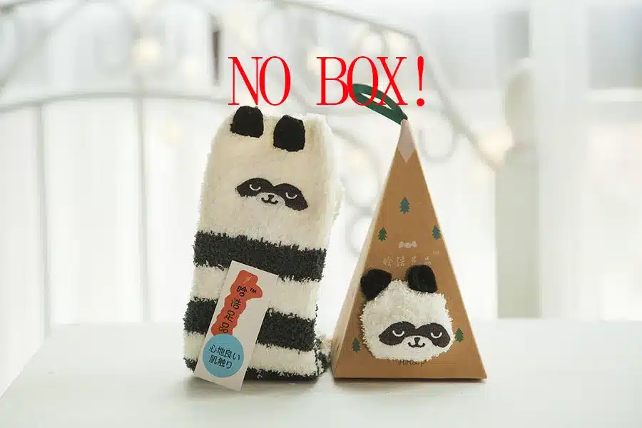 No Gift Box Winter Cute Kawaii Socks meias Cartoon 3D Animals Elk Sheep Panda Funny Socks Women Warm Christmas Socks NO gift box 31