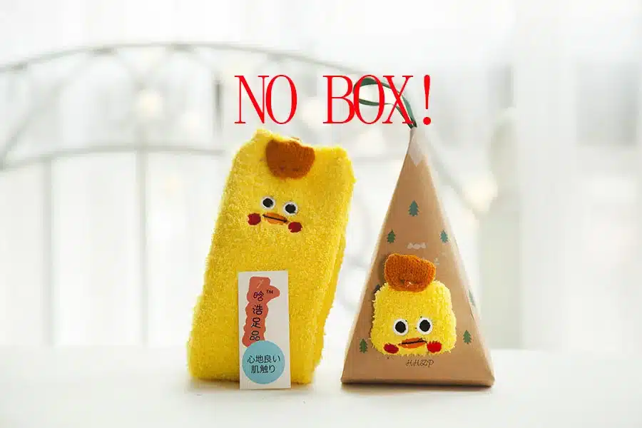 No Gift Box Winter Cute Kawaii Socks meias Cartoon 3D Animals Elk Sheep Panda Funny Socks Women Warm Christmas Socks NO gift box 33