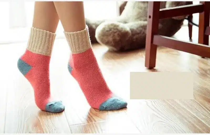 Retro Thickening Women Socks Autumn Winter Rabbit Wool Patchwork Socks Female New Japanese 5 Colors Tube Sock Students Hosiery 14