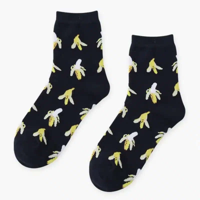 Korean Woman Socks Fruits Cotton Pineapple Avocado Banana Flamingos Sock Winter Warm Socks For Female Meias Harajuku Funny Socks 15