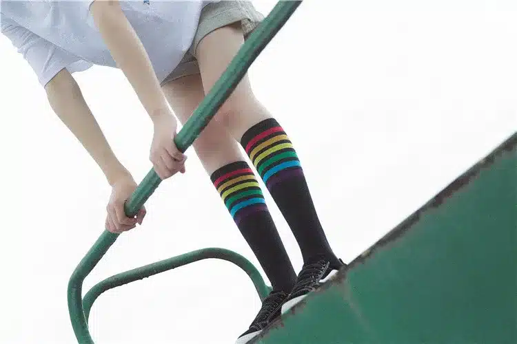 PEONFLY Leg sock sotton color Autumn Winter socks Women Full Cotton rainbow Wind Heap funny hosiery kawaii japan 13