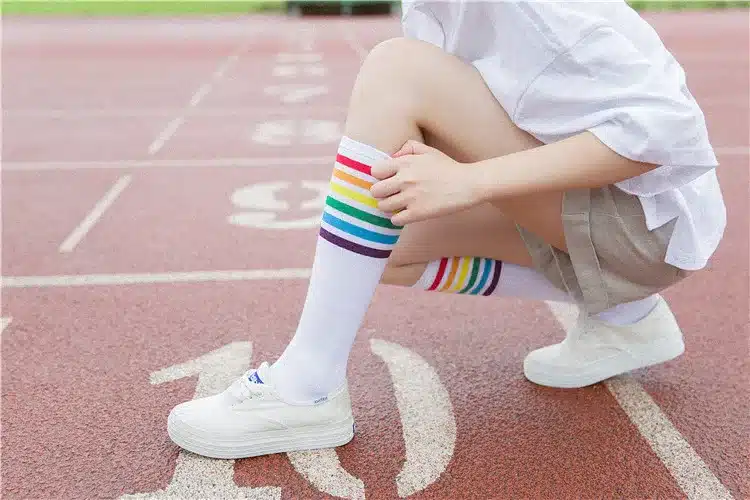 PEONFLY Leg sock sotton color Autumn Winter socks Women Full Cotton rainbow Wind Heap funny hosiery kawaii japan 17