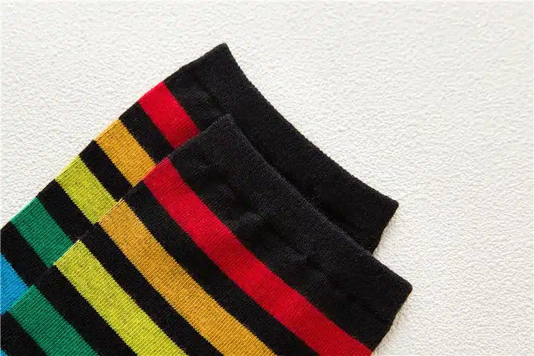 PEONFLY Leg sock sotton color Autumn Winter socks Women Full Cotton rainbow Wind Heap funny hosiery kawaii japan 25