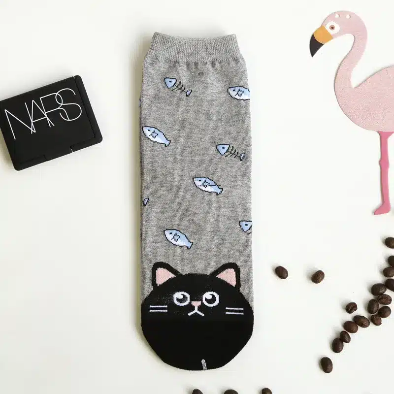Cute Kawaii Woman Socks Cartoon Animals Cat Dog Funny Socks Cotton For Girl Ladies Women Tube Warm Winter Socks Calcetines Meias 13