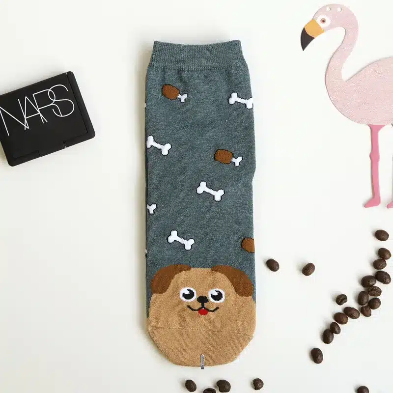 Cute Kawaii Woman Socks Cartoon Animals Cat Dog Funny Socks Cotton For Girl Ladies Women Tube Warm Winter Socks Calcetines Meias 14