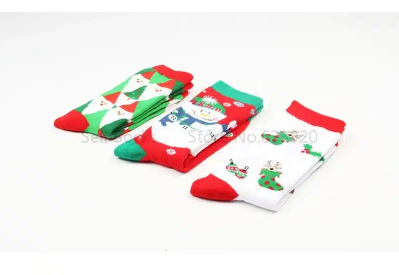 New Autumn winter new year Santa Claus Christmas Snow Elk Gift socks long sock cotton socks men women size EUR 35-43 SD15 6