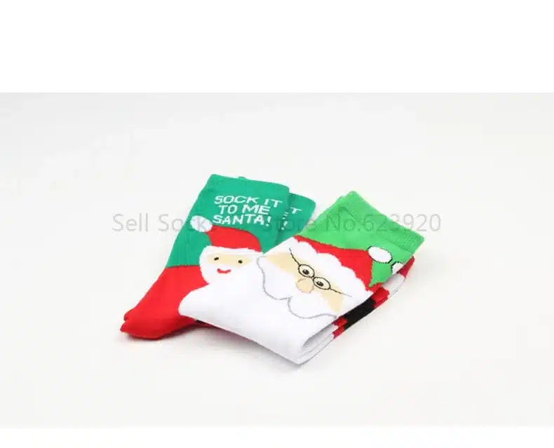New Autumn winter new year Santa Claus Christmas Snow Elk Gift socks long sock cotton socks men women size EUR 35-43 SD15 7